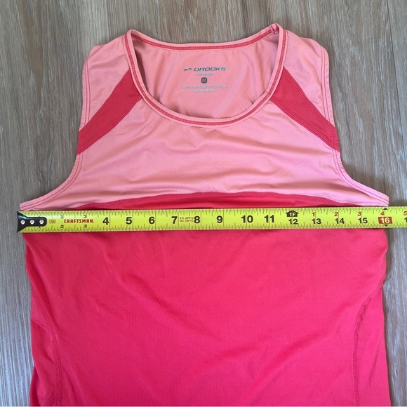 Brooks Running Tank Top Two-Tone Pink Size Medium - Picture 4 of 5
